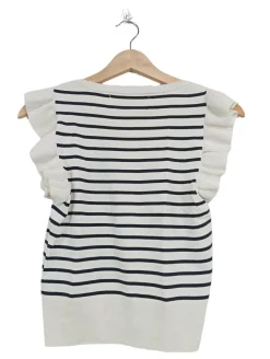 Blusen>Studio Kurzarm-Bluse Größe 34 weißschwarz