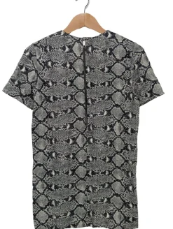 Kleider>Zara Woman Kurzarmkleid Größe 34 hellgrauschwarz