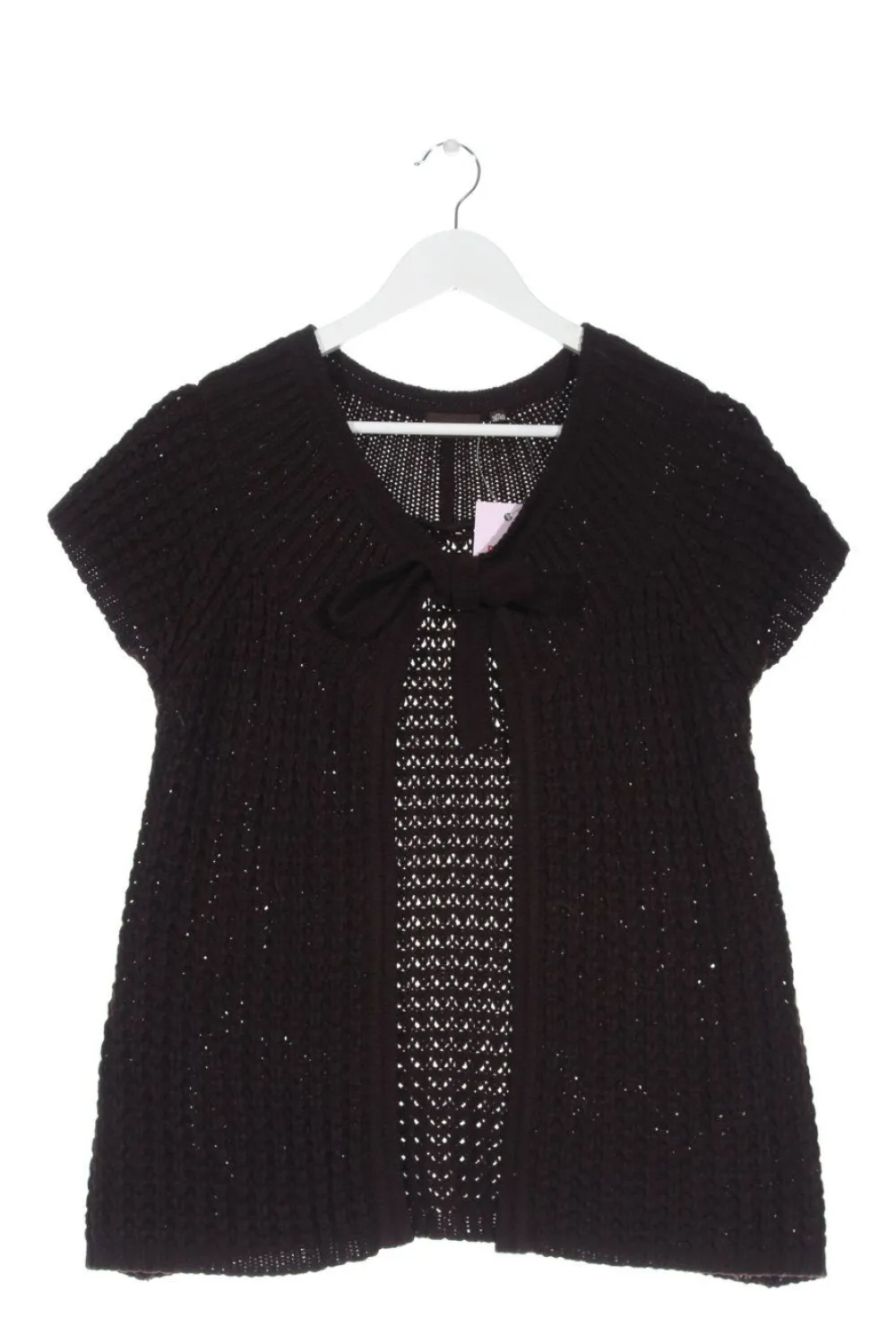 Strickbekleidung>X-Mail Kurzarmstrickjacke Größe 38 braun