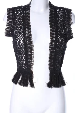 Strickbekleidung>Topshop Kurzarmstrickjacke Größe 36 schwarz