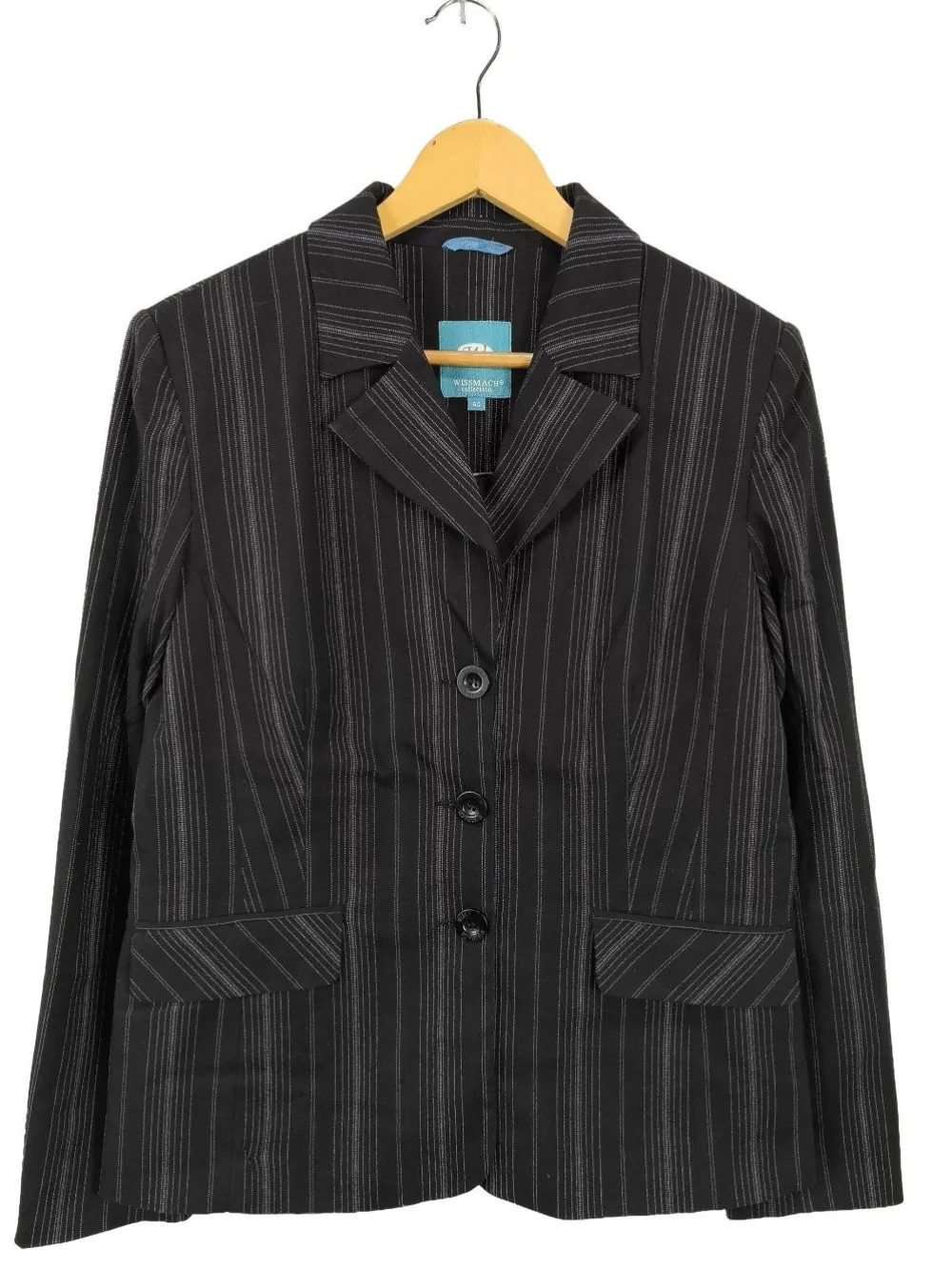 Blazer>World of Wissmach Kurz-Blazer Größe 40 hellgrau