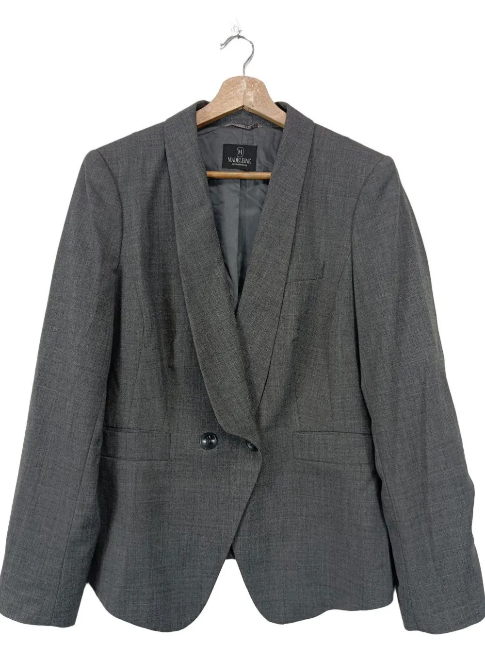 Blazer>MADELEINE ISSING Kurz-Blazer Größe 40 hellgrau