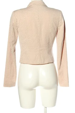 Blazer>H&M Divided Kurz-Blazer Größe 36 cremeschwarz