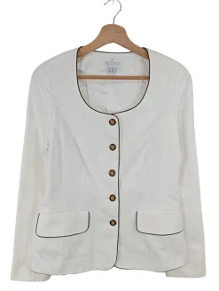 Blazer>Prestige Elegance Kurz-Blazer Größe 36 weißschwarz