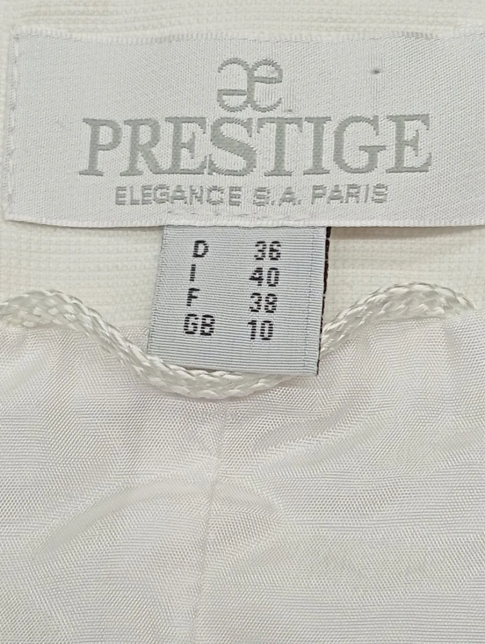 Blazer>Prestige Elegance Kurz-Blazer Größe 36 weißschwarz