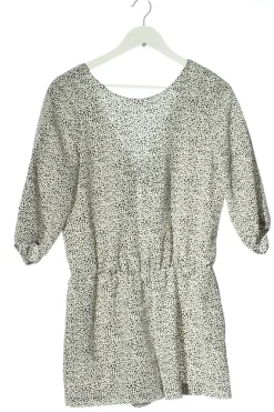 Hosen>Zara Basic Kurzer Jumpsuit Größe 38 weißschwarz