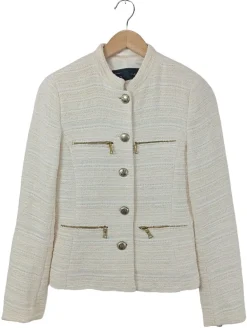 Jacken>Zara Basic Kurzjacke Größe 36 weiß