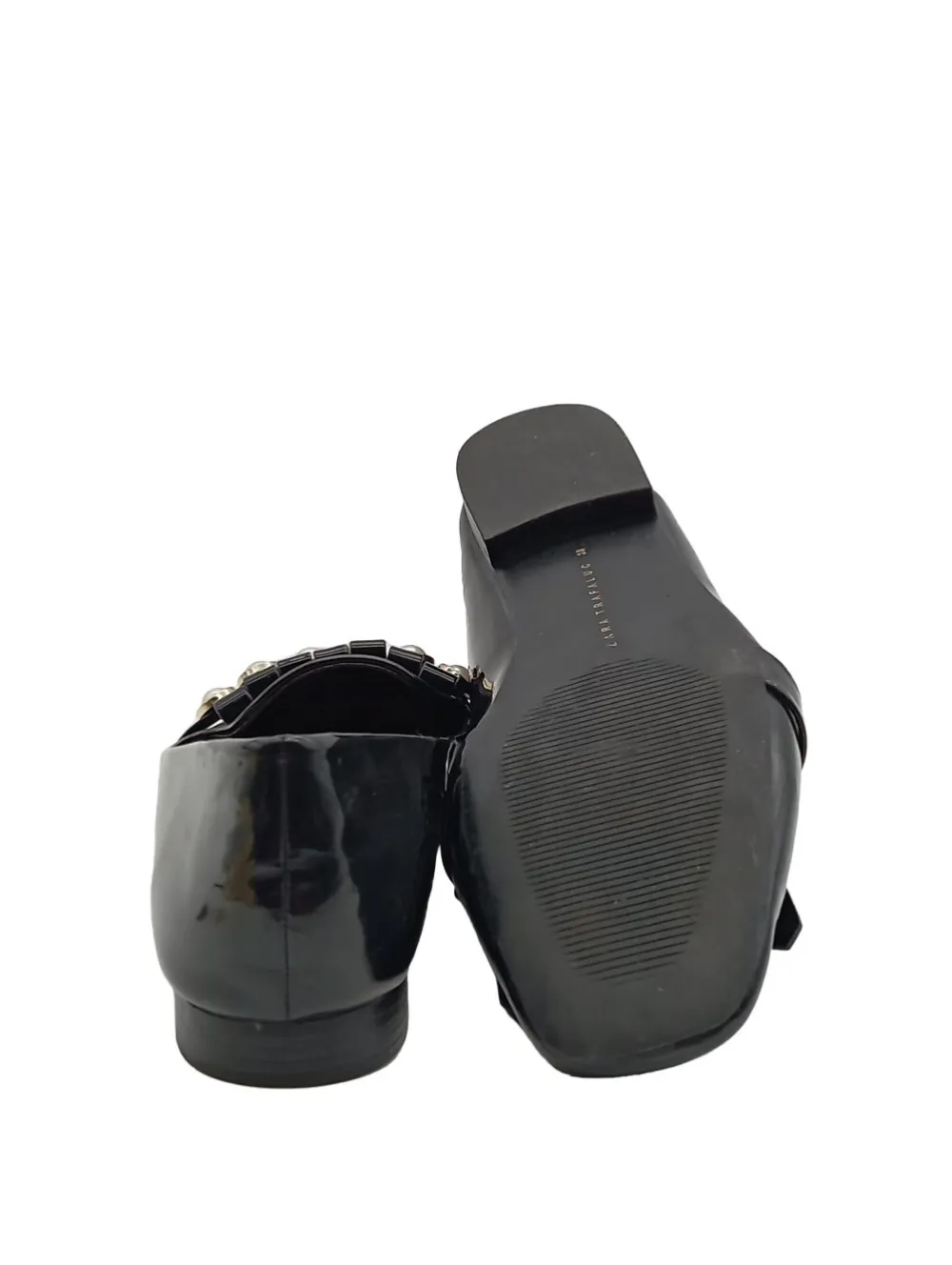 Ballerinas>Zara Trafaluc Lackballerinas Größe 38 schwarz