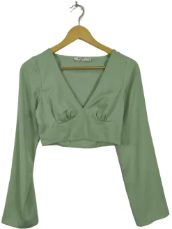 Blusen>NA-KD Langarm-Bluse Größe 34 khaki