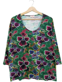 Blusen>San Setto Langarm-Bluse Größe 48 grünlila