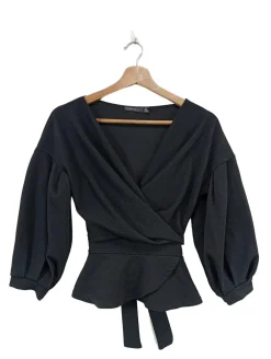 Langarm-Bluse Größe 36-Boohoo Discount