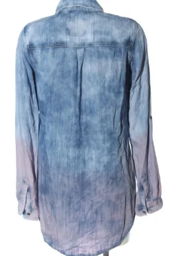 Hemden>MaJo Langarmhemd Größe 36 blaupink