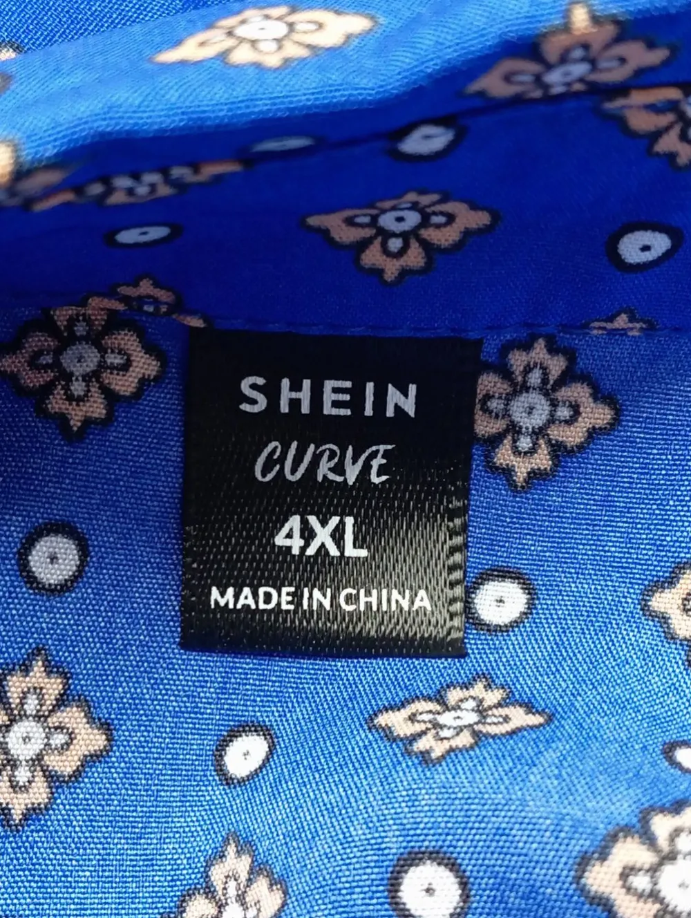 Hemden>SheIn Langarmhemd Größe 48 blau