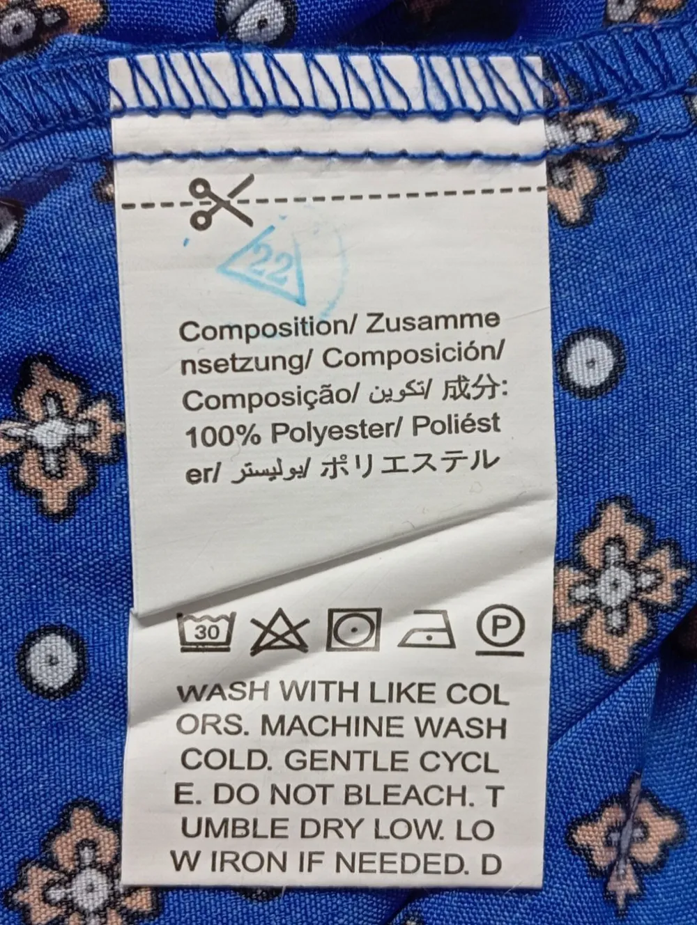 Hemden>SheIn Langarmhemd Größe 48 blau