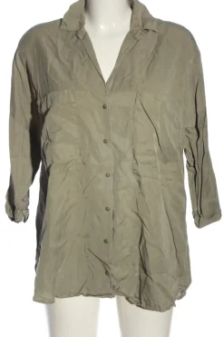 Hemden>Zara Trafaluc Langarmhemd Größe 40 khaki