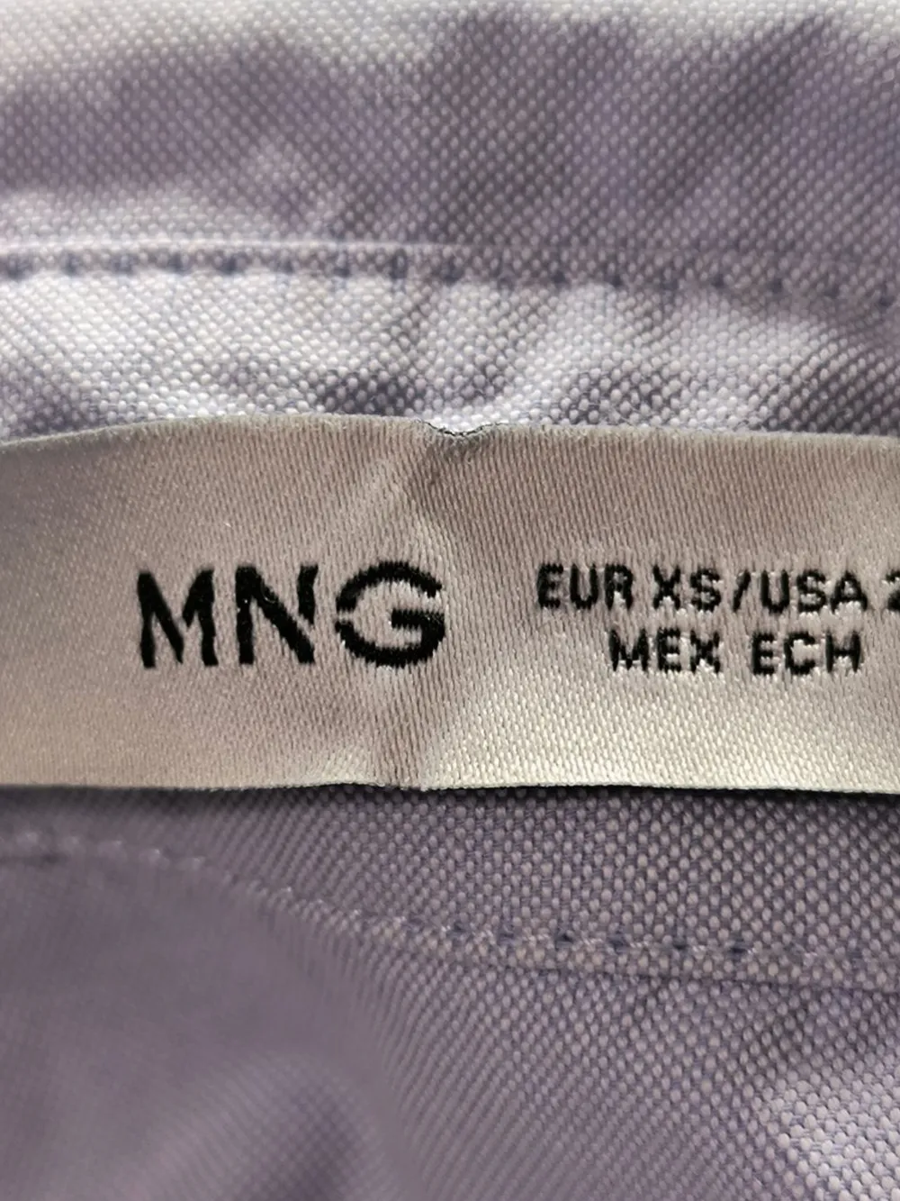 Hemden>MNG Langarmhemd Größe 34 blau