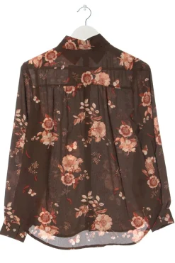 Hemden>Terranova Langarmhemd Größe 34 braunpink