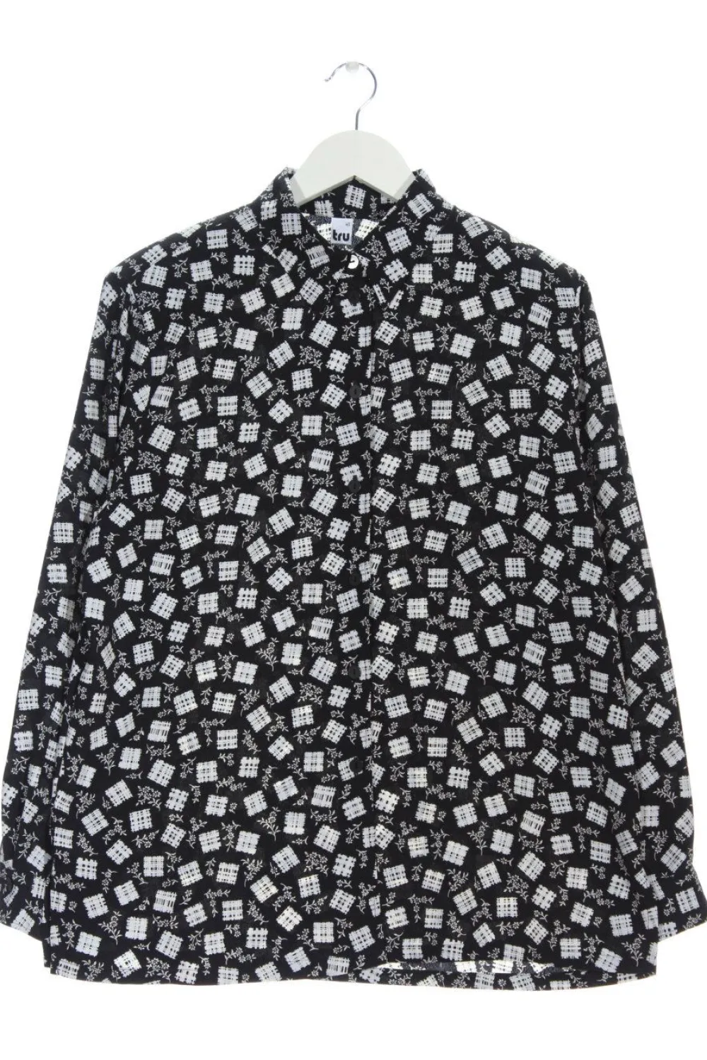 Hemden>tru Langarmhemd Größe 40 schwarzweiß