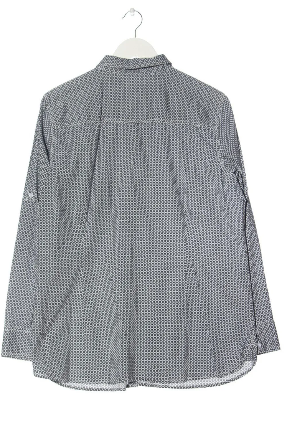 Hemden>annel Langarmhemd Größe 46 hellgrauschwarz