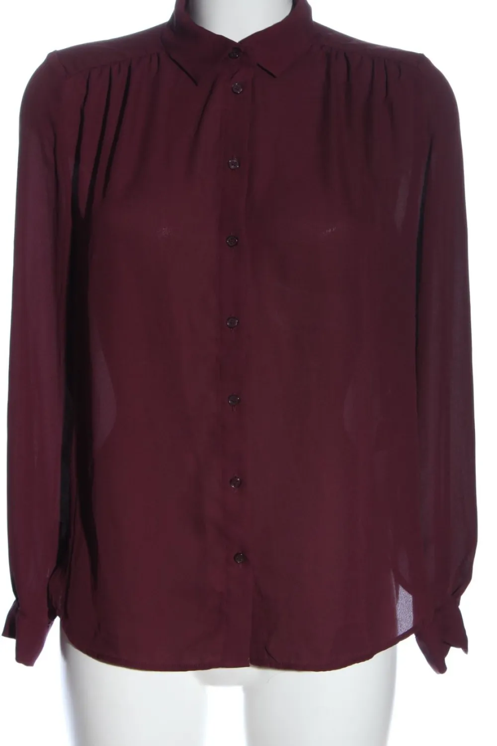 Hemden>H&M Langarmhemd Größe 36 rot