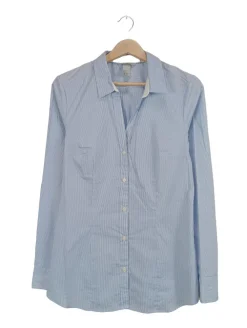 Hemden>H&M Langarmhemd Größe 42 blauweiß