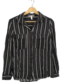 Hemden>H&M Langarmhemd Größe 40 schwarzweiß