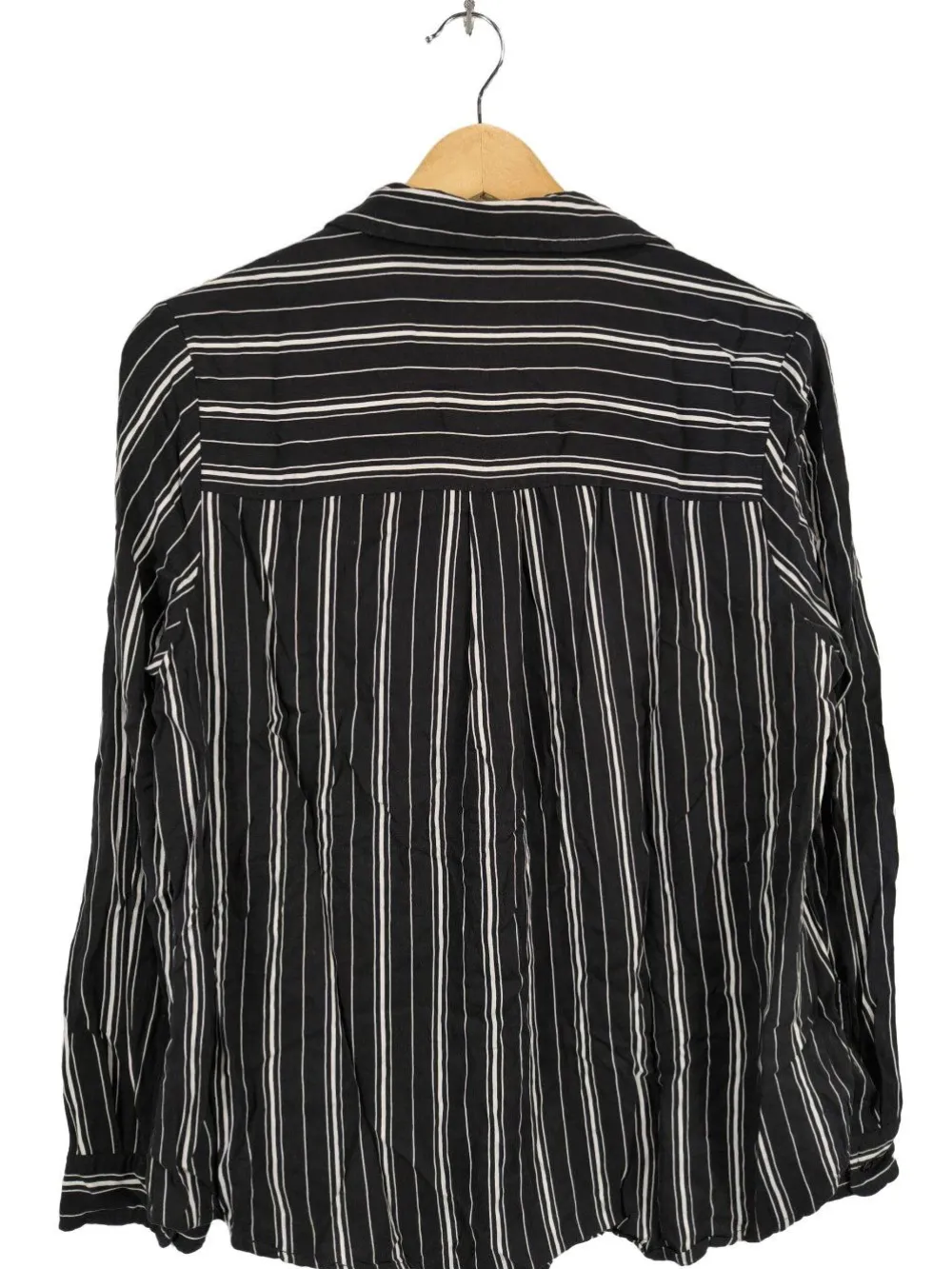 Hemden>H&M Langarmhemd Größe 40 schwarzweiß