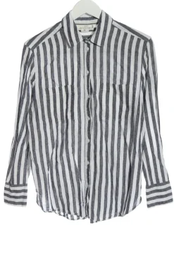 Hemden>H&M L.O.G.G. Langarmhemd Größe 38 weißschwarz