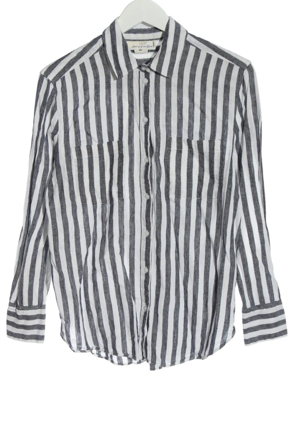 Hemden>H&M L.O.G.G. Langarmhemd Größe 38 weißschwarz