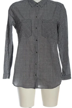 Hemden>Esprit Langarmhemd Größe 38 schwarzweiß