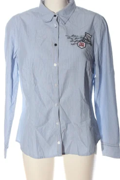 Hemden>Anne L. Langarmhemd Größe 42 blauweiß