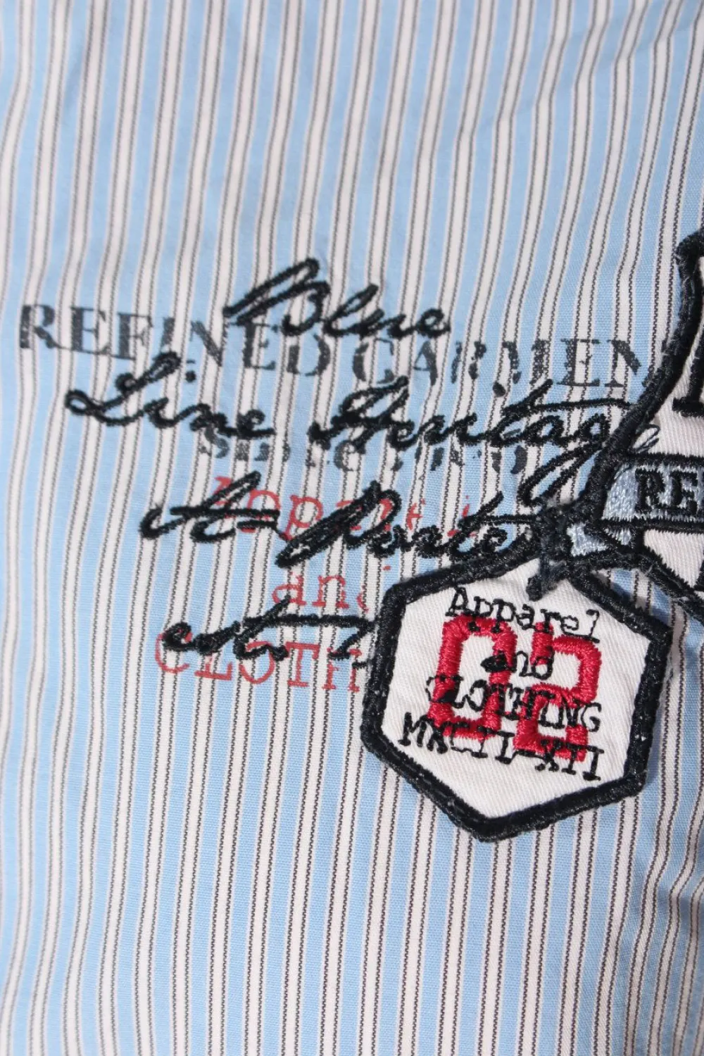 Hemden>Anne L. Langarmhemd Größe 42 blauweiß