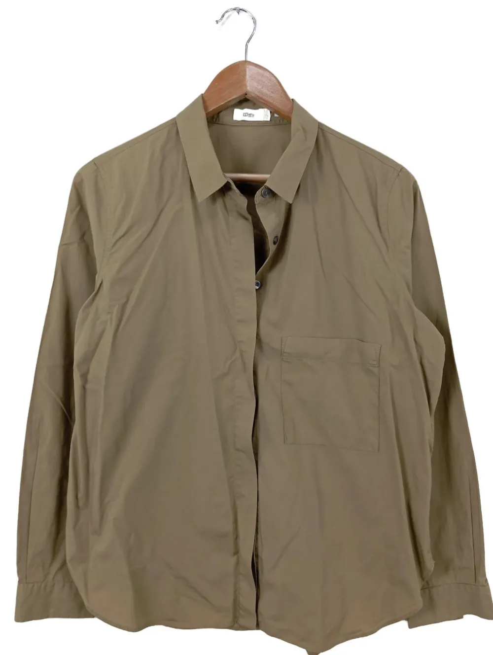 Hemden>Closed Langarmhemd Größe 38 grüngrau