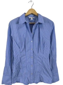 Hemden>H&M Langarmhemd Größe 34 blau