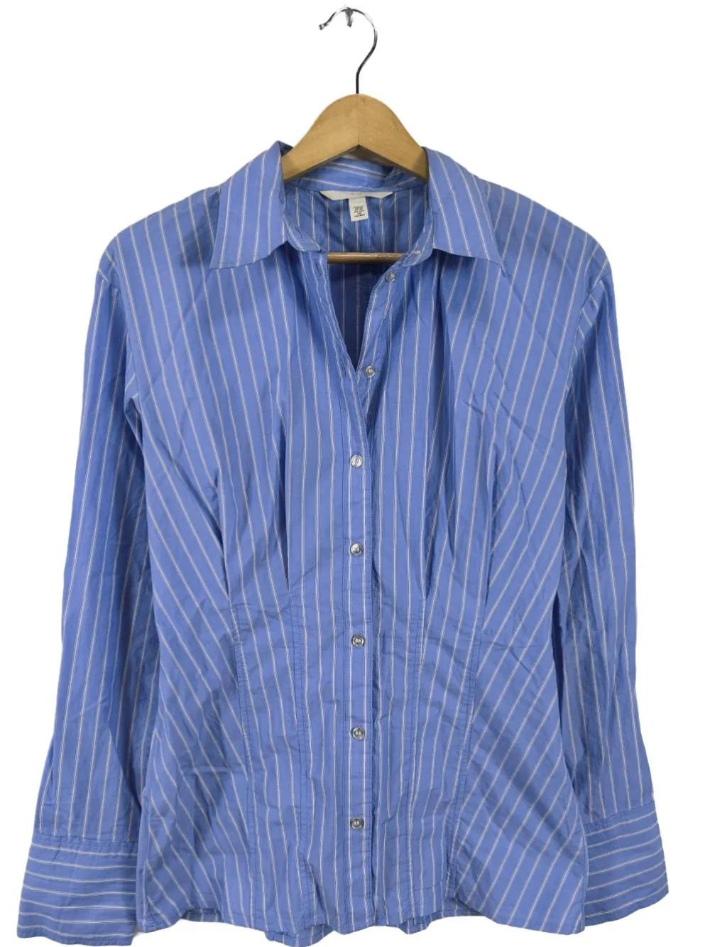 Hemden>H&M Langarmhemd Größe 34 blau