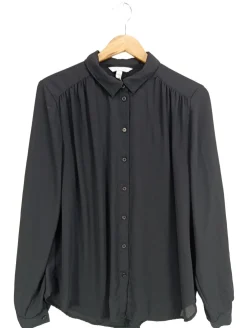 Hemden>H&M Langarmhemd Größe 38 schwarz