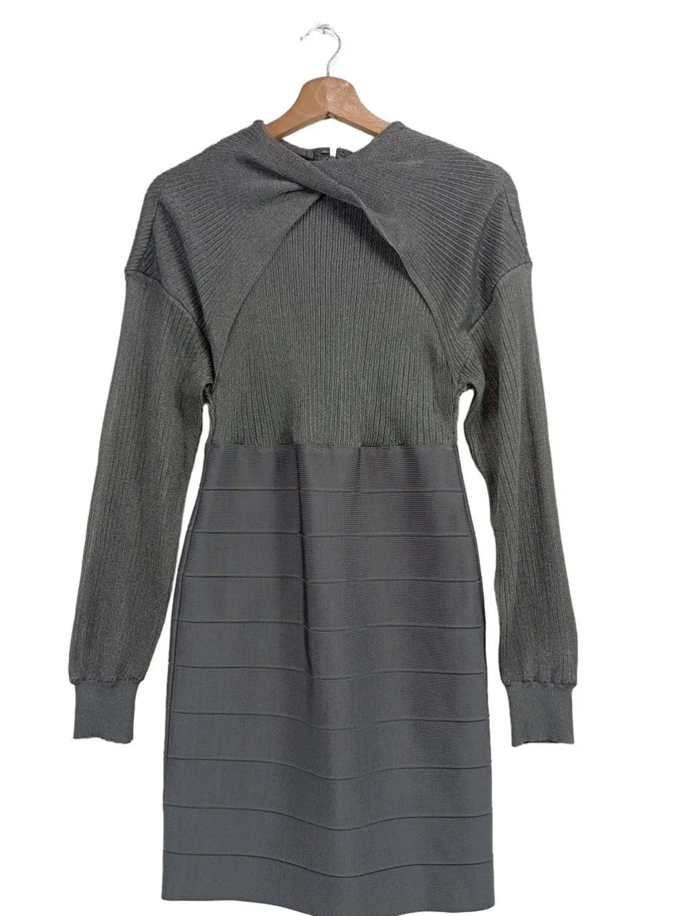 Kleider>Hervu00e9 lu00e9ger Langarmkleid Größe 36 hellgrau