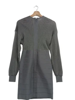 Kleider>Hervu00e9 lu00e9ger Langarmkleid Größe 36 hellgrau