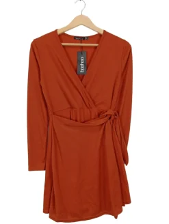 Kleider>Boohoo Langarmkleid Größe 40 rot