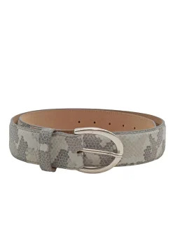 Gürtel>VOLKER MAACK Ledergürtel Größe 90 hellgrau