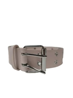 Gürtel>H&M Lederimitatgürtel hellgrau