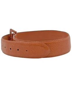 Gürtel>divide et impera Lederimitatgürtel Größe 70 hellorange