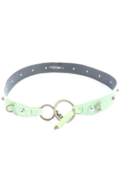 Gürtel>puntotres Lederimitatgürtel Größe 95 grün