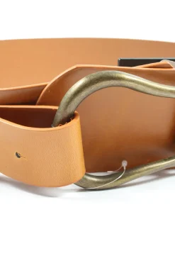 Gürtel>mister*lady Lederimitatgürtel Größe 95 hellorange