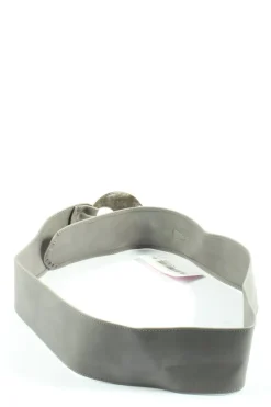 Gürtel>A-Zone Lederimitatgürtel Größe 95 hellgrau