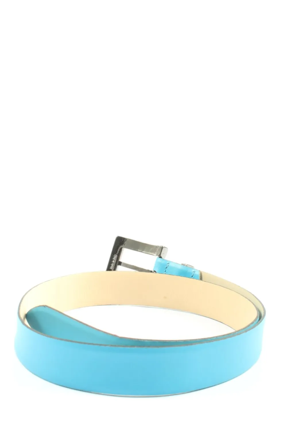 Gürtel> Lederimitatgürtel Größe 70 blaucreme