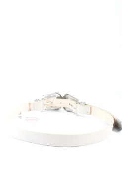 Gürtel>Even&Odd Lederimitatgürtel Größe 80 weißsilberfarben