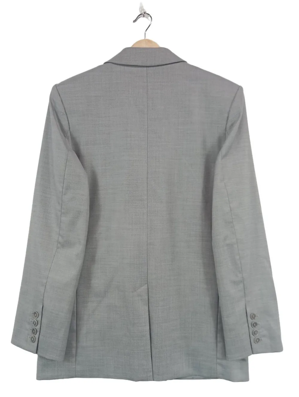 Blazer>H&M Long-Blazer Größe 34 hellgrau