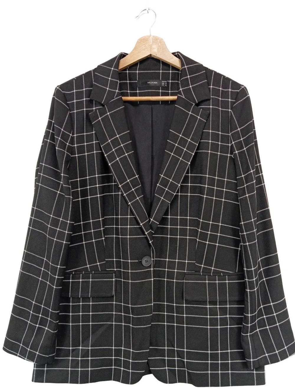 Blazer>Hallhuber Long-Blazer Größe 38 schwarzweiß