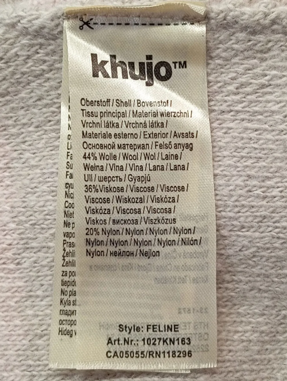 Pullunder>Khujo Longpullunder hellgraupink